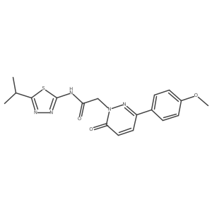 2-[3-(4-methoxyphenyl)-6-oxopyridazin-1(6H)-yl]-N-[(2E)-5-(propan-2-yl)-1,3,4-thiadiazol-2(3H)-ylidene]acetamide结构式