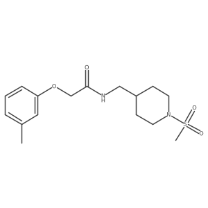 N-((1-(methylsulfonyl)piperidin-4-yl)methyl)-2-(m-tolyloxy)acetamide结构式
