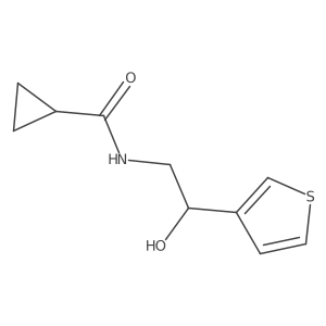 N-(2-hydroxy-2-(thiophen-3-yl)ethyl)cyclopropanecarboxamide结构式
