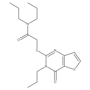 2-({4-oxo-3-propyl-3H,4H-thieno[3,2-d]pyrimidin-2-yl}sulfanyl)-N,N-dipropylacetamide结构式