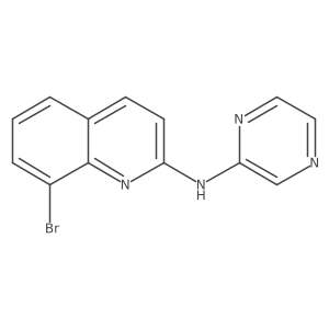 8-Bromo-N-2-pyrazinyl-2-quinolinamine结构式