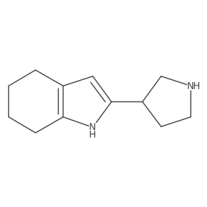 2-(pyrrolidin-3-yl)-4,5,6,7-tetrahydro-1H-indole结构式