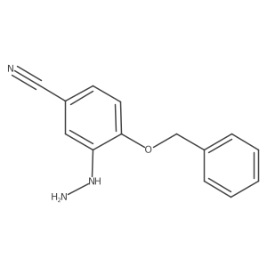 4-(Benzyloxy)-3-hydrazinylbenzonitrile结构式