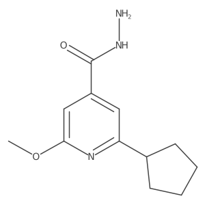 2-Cyclopentyl-6-methoxy-isonicotinic acid hydrazide结构式