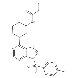 2-chloro-N-(1-(7-tosyl-7H-pyrrolo[2,3-d]pyrimidin-4-yl)piperidin-3-yl)acetamide结构式