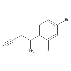 3-Amino-3-(4-bromo-2-fluorophenyl)propanenitrile Structure
