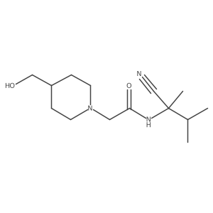 N-(1-cyano-1,2-dimethylpropyl)-2-[4-(hydroxymethyl)piperidin-1-yl]acetamide Structure