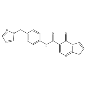 5-oxo-N-[4-(1H-1,2,4-triazol-1-ylmethyl)phenyl]-5H-[1,3]thiazolo[3,2-a]pyrimidine-6-carboxamide结构式