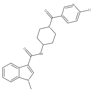 N-{1-[(6-chloropyridin-3-yl)carbonyl]piperidin-4-yl}-1-methyl-1H-indole-3-carboxamide Structure