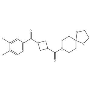(3-(1,4-Dioxa-8-azaspiro[4.5]decane-8-carbonyl)azetidin-1-yl)(3,4-difluorophenyl)methanone Structure