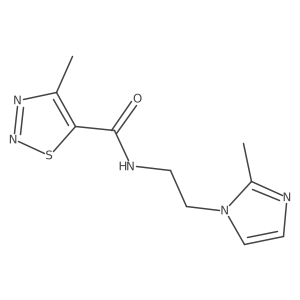 4-methyl-N-(2-(2-methyl-1H-imidazol-1-yl)ethyl)-1,2,3-thiadiazole-5-carboxamide Structure