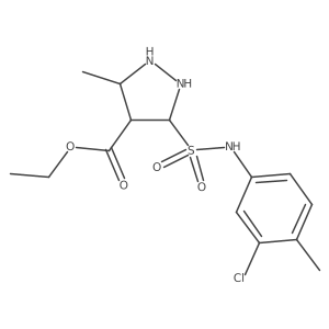 Ethyl 3-[(3-chloro-4-methylphenyl)sulfamoyl]-5-methylpyrazolidine-4-carboxylate Structure