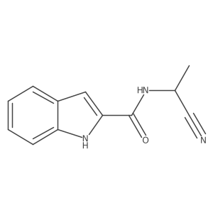 N-(1-cyanoethyl)-1H-indole-2-carboxamide结构式