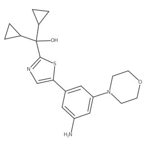 (5-[3-Amino-5-(morpholin-4-yl)phenyl]-1,3-thiazol-2-yl)(dicyclopropyl)methanol Structure