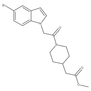 methyl {1-[(5-bromo-1H-indol-1-yl)acetyl]piperidin-4-yl}acetate结构式