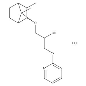 1-(pyridin-2-ylthio)-3-(((1S,3S,4S)-3,7,7-trimethylbicyclo[2.2.1]heptan-2-yl)oxy)propan-2-ol hydrochloride Structure