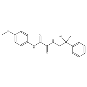 N1-(2-hydroxy-2-phenylpropyl)-N2-(4-methoxyphenyl)oxalamide结构式