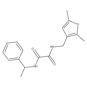 N1-((2,5-dimethylfuran-3-yl)methyl)-N2-(1-phenylethyl)oxalamide Structure