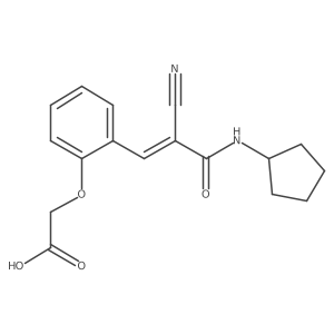 2-[2-[(Z)-2-cyano-3-(cyclopentylamino)-3-oxoprop-1-enyl]phenoxy]acetic acid结构式