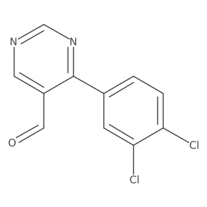 4-(3,4-Dichlorophenyl)pyrimidine-5-carbaldehyde Structure