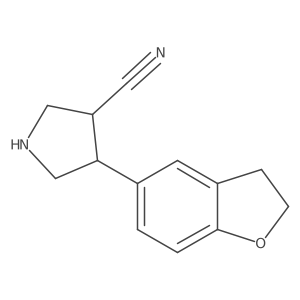 4-(2,3-Dihydrobenzofuran-5-yl)pyrrolidine-3-carbonitrile Structure