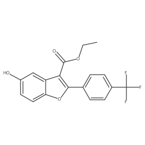 Ethyl 5-Hydroxy-2-[4-(trifluoromethyl)phenyl]benzofuran-3-carboxylate Structure