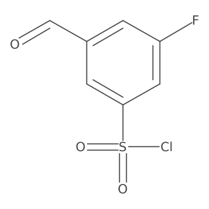 3-Fluoro-5-formylbenzenesulfonyl chloride结构式
