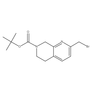 Tert-butyl 2-(bromomethyl)-5,8-dihydro-1,7-naphthyridine-7(6H)-carboxylate Structure