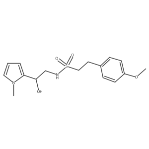 N-(2-hydroxy-2-(1-methyl-1H-pyrrol-2-yl)ethyl)-2-(4-methoxyphenyl)ethanesulfonamide Structure
