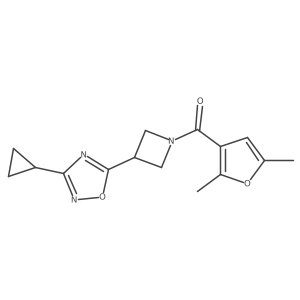 (3-(3-Cyclopropyl-1,2,4-oxadiazol-5-yl)azetidin-1-yl)(2,5-dimethylfuran-3-yl)methanone Structure