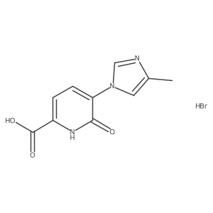 1,6-Dihydro-5-(4-methyl-1h-imidazol-1-yl)-6-oxo-2-pyridinecarboxylic acid hydrobromide结构式