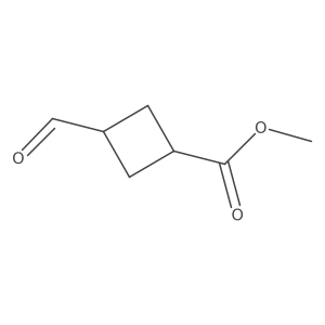 Methyl 3-formylcyclobutane-1-carboxylate结构式