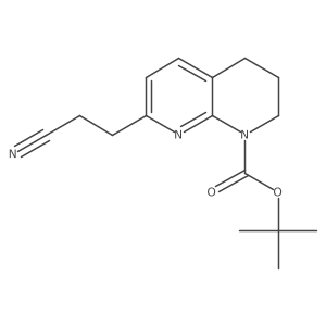 Tert-butyl 7-(2-cyanoethyl)-3,4-dihydro-1,8-naphthyridine-1(2H)-carboxylate Structure