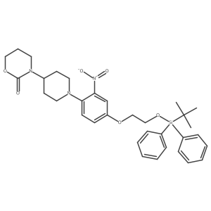 3-[1-[4-[2-[Tert-butyl(diphenyl)silyl]oxyethoxy]-2-nitrophenyl]piperidin-4-yl]-1,3-oxazinan-2-one结构式