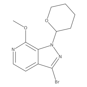 3-Bromo-7-methoxy-1-(tetrahydro-2H-pyran-2-yl)-1H-pyrazolo[3,4-c]pyridine Structure