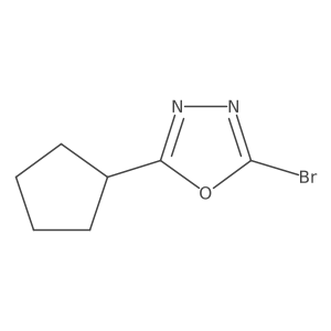 2-Bromo-5-cyclopentyl-1,3,4-oxadiazole Structure