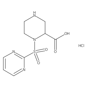 1-(Pyrimidin-2-ylsulfonyl)piperazine-2-carboxylic acid hydrochloride结构式