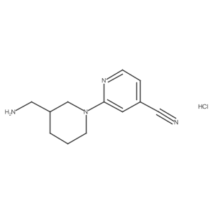 2-(3-(Aminomethyl)piperidin-1-yl)isonicotinonitrile hydrochloride Structure