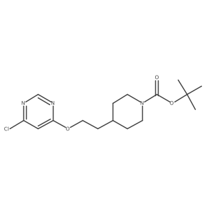 tert-Butyl 4-(2-((6-chloropyrimidin-4-yl)oxy)ethyl)piperidine-1-carboxylate Structure