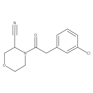 4-[2-(3-Chlorophenyl)acetyl]morpholine-3-carbonitrile Structure