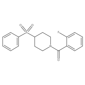 (2-Fluorophenyl)(4-(phenylsulfonyl)piperidin-1-yl)methanone Structure