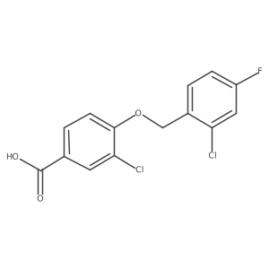 3-Chloro-4-((2-chloro-4-fluorobenzyl)oxy)benzoic acid Structure