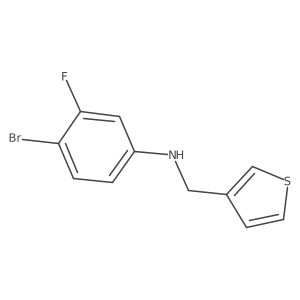 4-bromo-3-fluoro-N-(thiophen-3-ylmethyl)aniline结构式