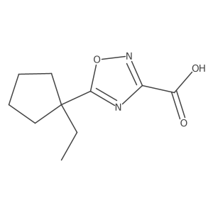 5-(1-Ethylcyclopentyl)-1,2,4-oxadiazole-3-carboxylic acid结构式