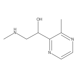 2-(Methylamino)-1-(3-methylpyrazin-2-yl)ethan-1-ol结构式
