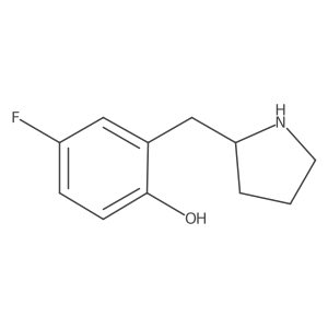 4-Fluoro-2-[(pyrrolidin-2-yl)methyl]phenol结构式