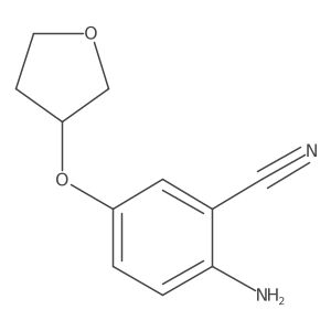 Benzonitrile, 2-amino-5-[(tetrahydro-3-furanyl)oxy]- Structure