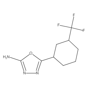 5-[3-(Trifluoromethyl)cyclohexyl]-1,3,4-oxadiazol-2-amine结构式