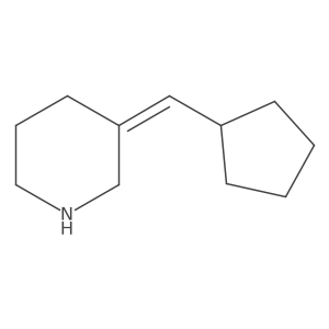 3-(Cyclopentylmethylidene)piperidine结构式