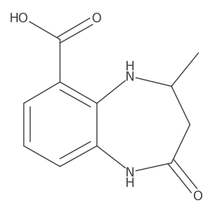 CC1NC2=C(NC(C1)=O)C=CC=C2C(=O)O Structure